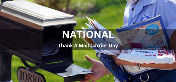 National Thank A Mail Carrier Day [नेशनल थैंक्स ए मेल कैरियर डे]